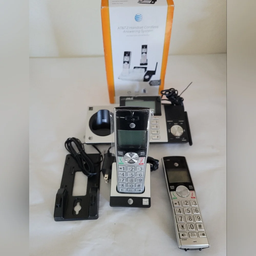 ATT DECT 6.0 Cordless Phone With Digital Answering System, CL83215, 2 Handsets